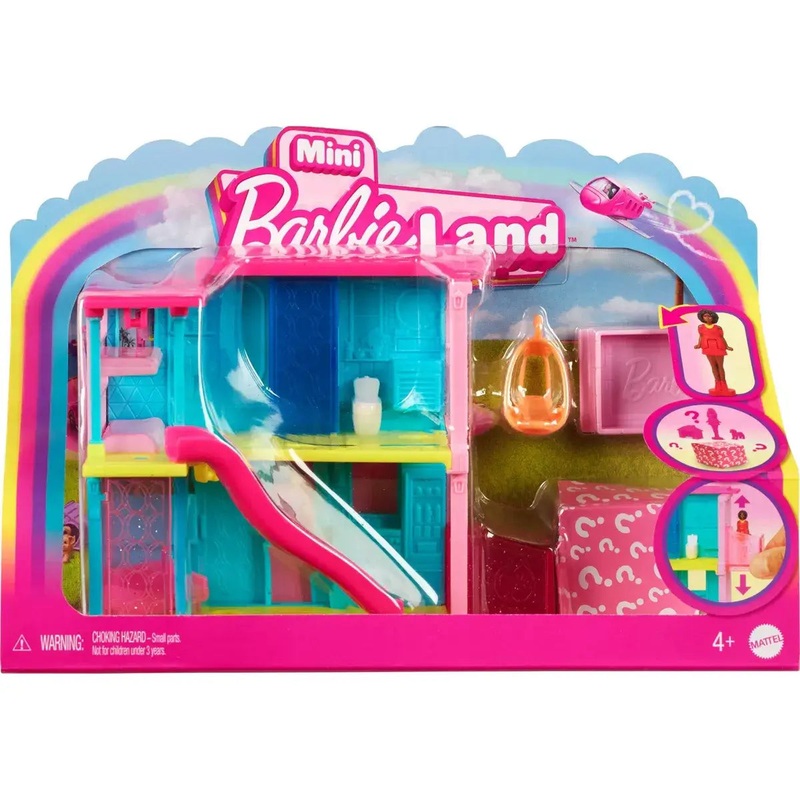 Mini Barbie Land House Pink Straight Slide