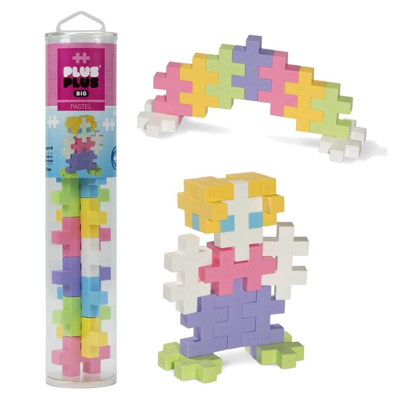 Plus-Plus BIG 15 pc Tube Pastel Basic Building Set