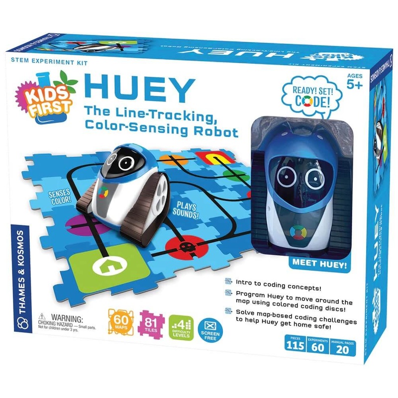 Thames & Kosmos Kids First Huey The Line-Tracking, Color-Sensing Robot Science Set