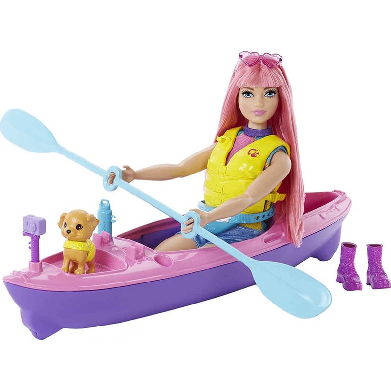 Barbie It Takes Two Daisy Camping Doll with Pet, Kayak & Accessories