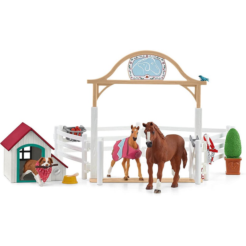 Schleich Horse Club Horse Club HannahS Guest Horses with Ruby The Dog Playset