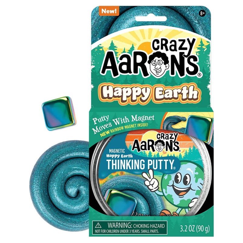 Crazy Aaron's Magnetic Storms Happy Earth Thinking Putty 4" Tin