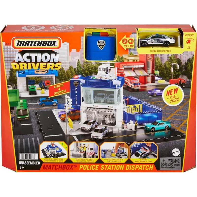 Matchbox Action Drivers Police Station Dispatch Playset