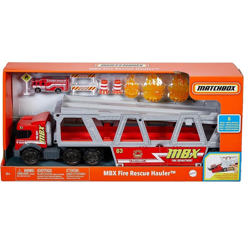 Matchbox Fire Rescue Hauler Playset